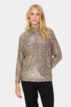ReyanaSZ Paillet Bluse