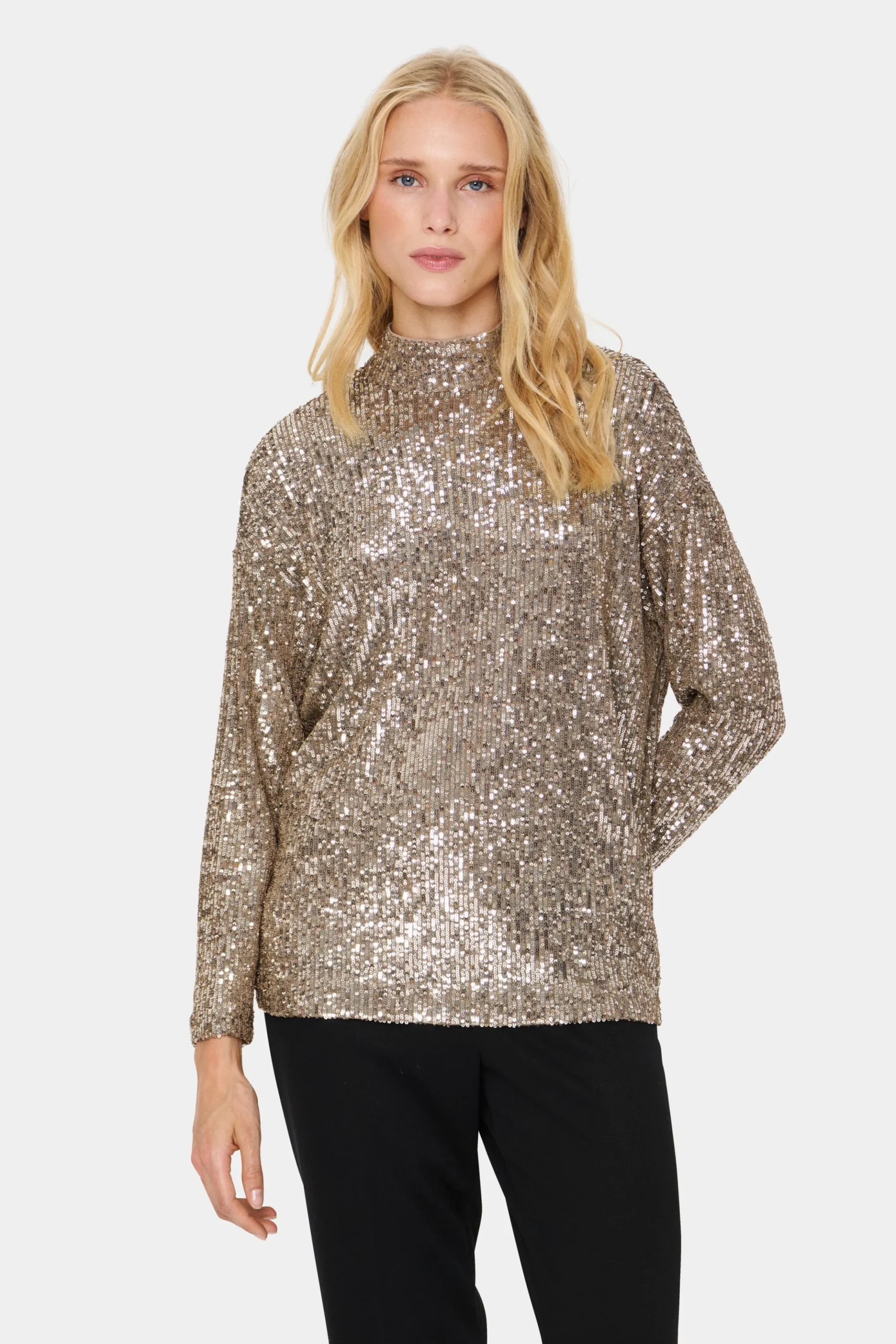 ReyanaSZ Paillet Bluse
