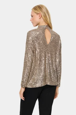 ReyanaSZ Paillet Bluse