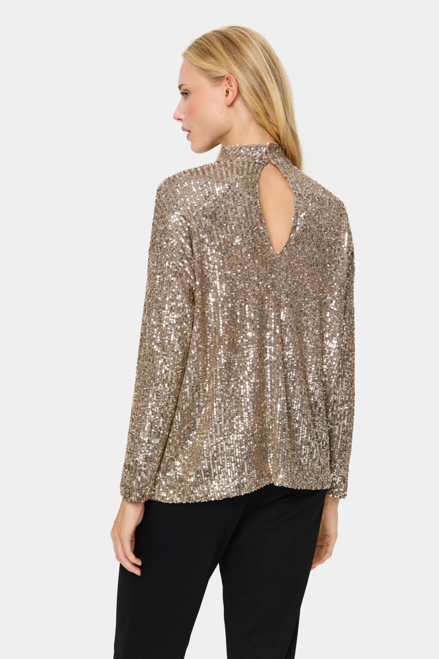 ReyanaSZ Paillet Bluse