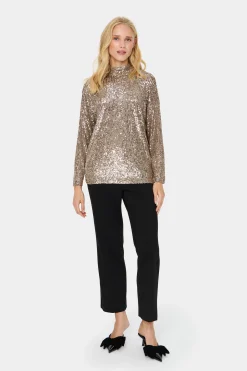 ReyanaSZ Paillet Bluse